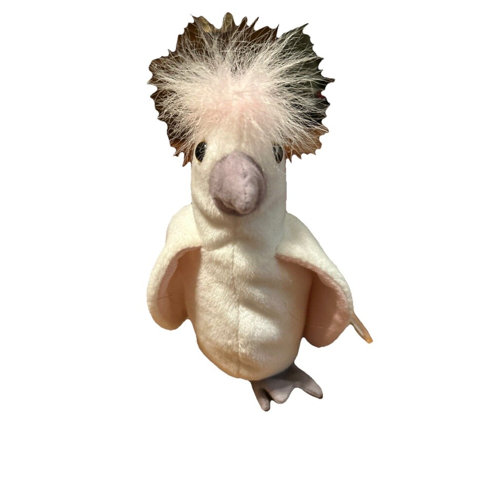 Ty Beanie Babies Kuku Cockatoo Bird - White